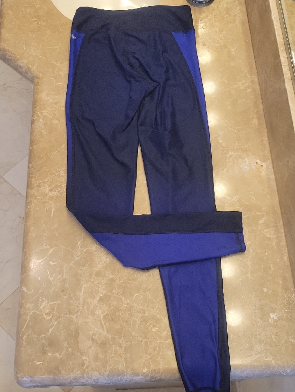 🦋 Danskin Black and Purple Colorblock Leggings, S - Picture 5 of 8